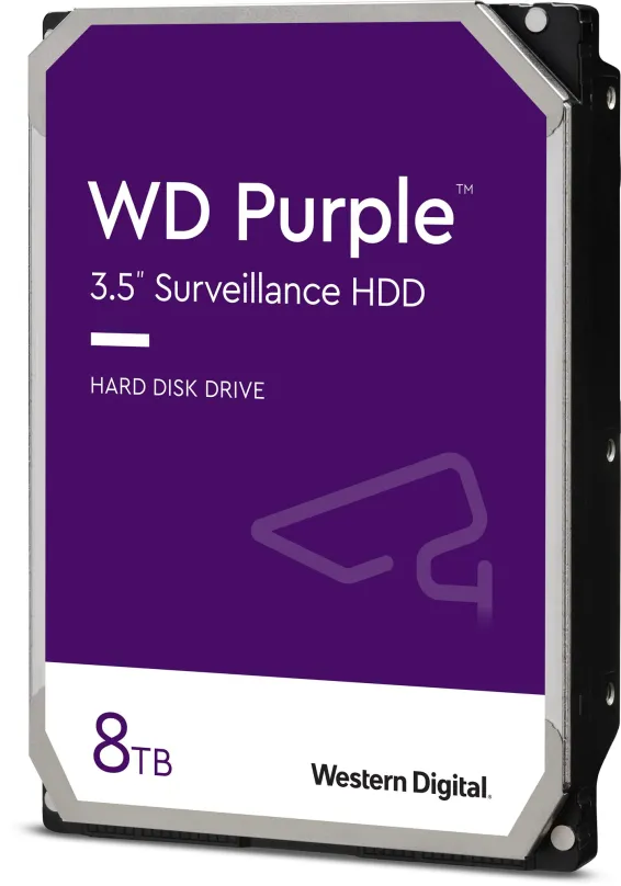 Pevný disk WD Purple 8TB, 3.5", SATA III, maximálna rýchlosť prenosu 194 MB/s, cache