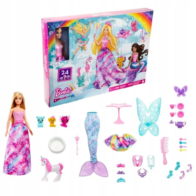 Barbie Dreamtopia Rozprávkový adventný kalendár, Mattel HGM66