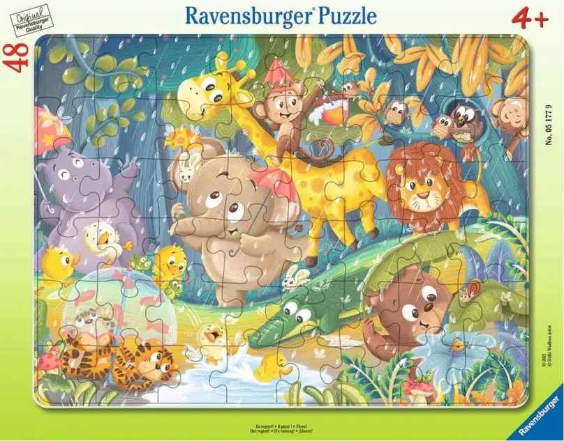 RAVENSBURGER Puzzle Zvieratá z džungle 48 dielikov