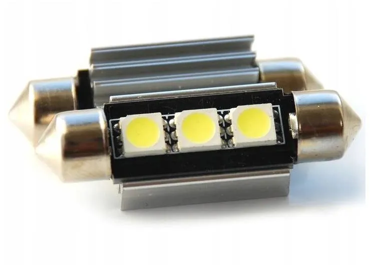 LED autožiarovka Rabel 41 mm Canbus 3 smd 5050 C5W C10W C15W SV8,5 biela