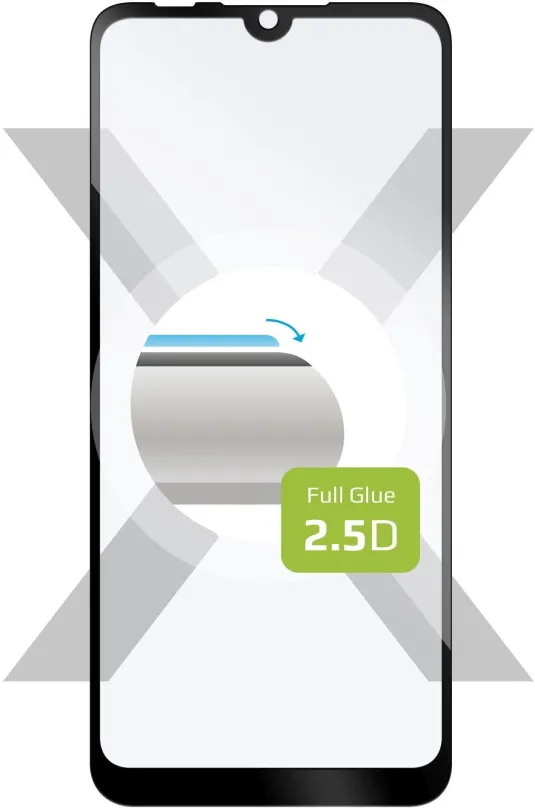 Ochranné sklo FIXED FullGlue-Cover pre Motorola E6s Plus čierne