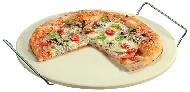 Krájacia doska Kesper Kameň na pizzu s rukoväťou, priemer 33 cm