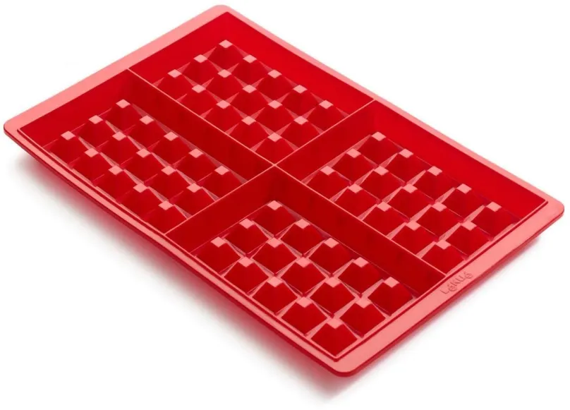 Forma na pečenie LEKUE Silikónové formy na pečenie na vafle 2 ks Lekue | červené