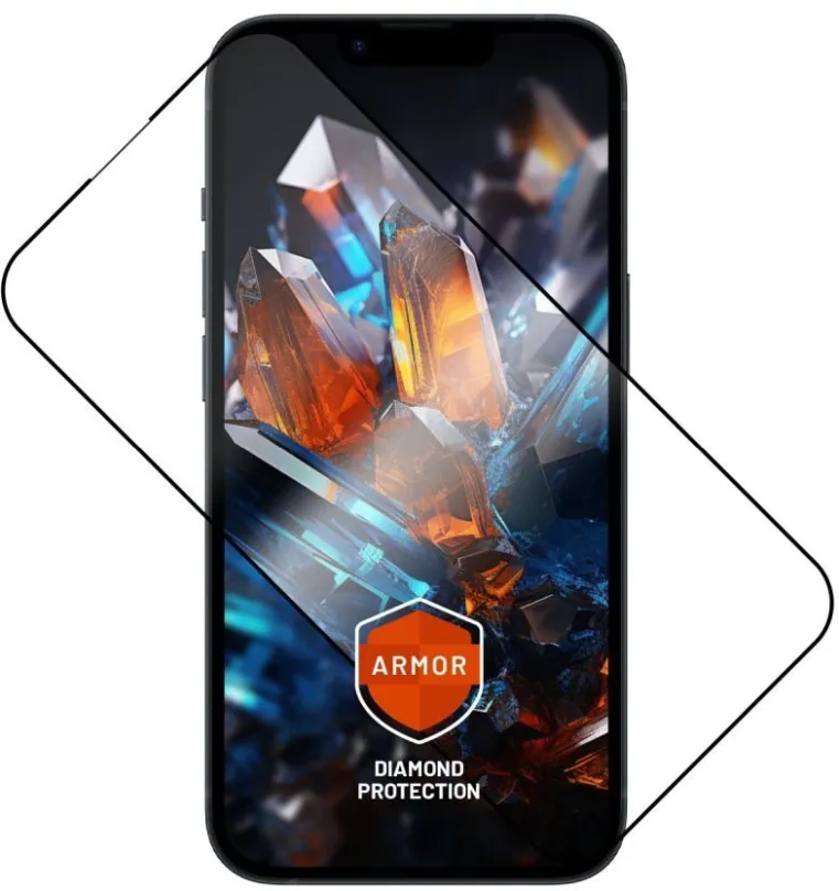 Ochranné sklo FIXED Armor s aplikátorom pre Apple iPhone 14/13/13 Pre čierne