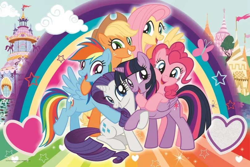 Puzzle Trefl Puzzle My Little Pony: Šťastní poníky MAXI 24 dielikov