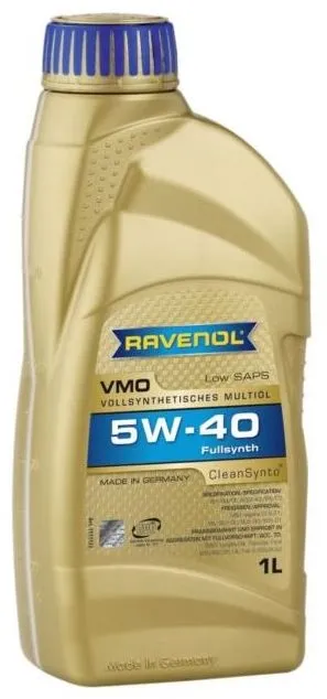 Motorový olej RAVENOL VMO SAE 5W-40; 1 L, 5W-40, syntetický, API CF, ACEA C3, VW 505.00 a