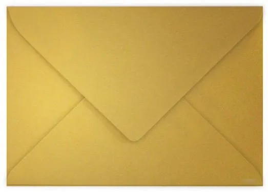 Poštové obálka CLAIREFONTAINE C5 zlatá 120g - balenie 20ks