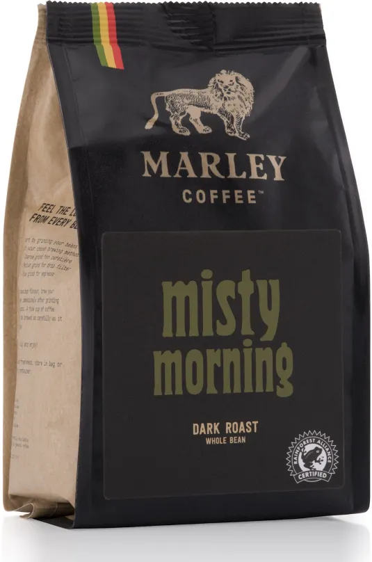 Káva Marley Coffee Misty Morning - 227g, zrnková, 100% arabica, pôvod Zmes rôzneho pôvodu