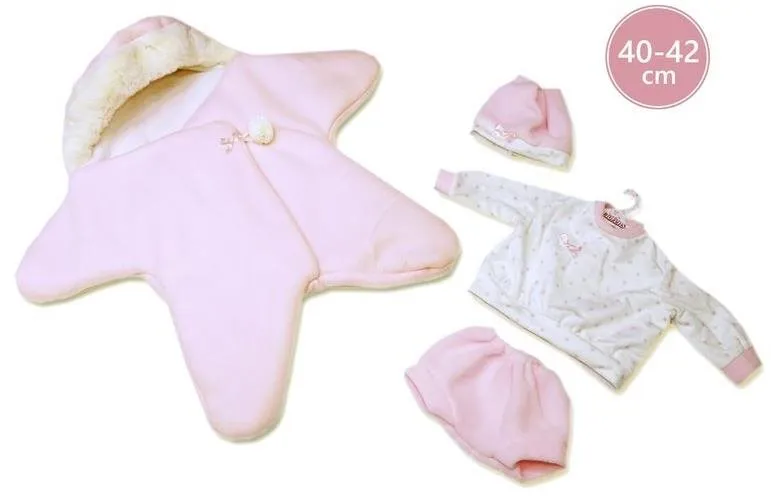 Oblečenie pre bábiky Llorens M740-38 oblečenie pre bábiku New Born veľkosti 40-42 cm