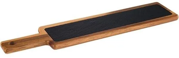 Doštička APS Servírovacia doska 43 x 12 cm, drevo/bridlica