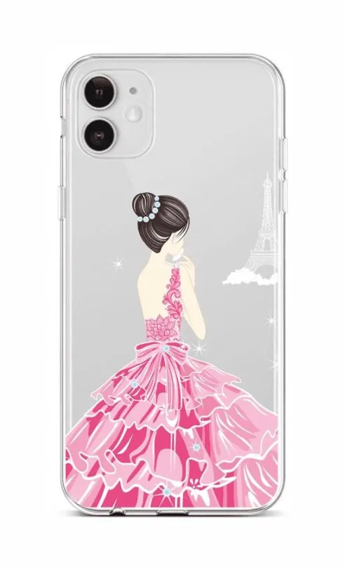 Kryt na mobil TopQ iPhone 12 silikón Pink Princess 55326