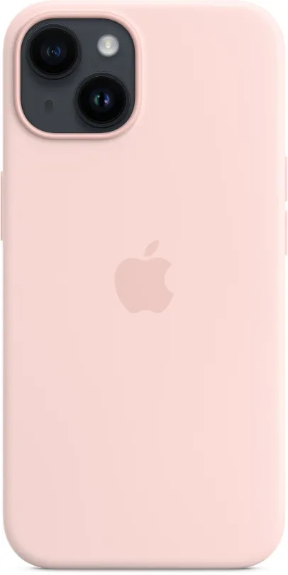Kryt na mobil Apple iPhone 14 Silikónový kryt s MagSafe kriedovo ružový