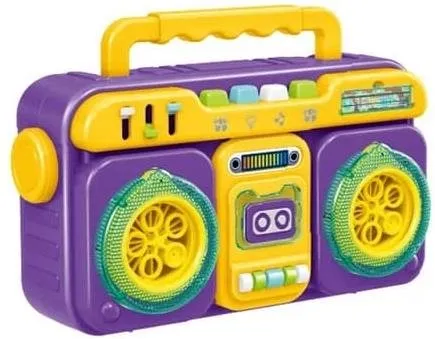 Bublifuk Bavytoy Bublifukové rádio so svetlom a hudbou fialovej