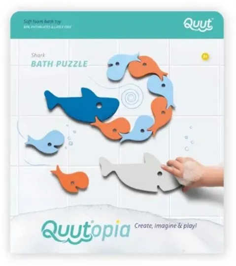 Vodolepky QUUTopia Žralok- Puzzle do vody 2D