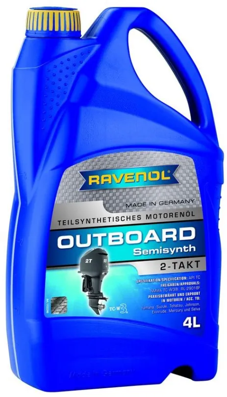 Motorový olej RAVENOL Outboardoel 2T Teilsynth .; 4 L