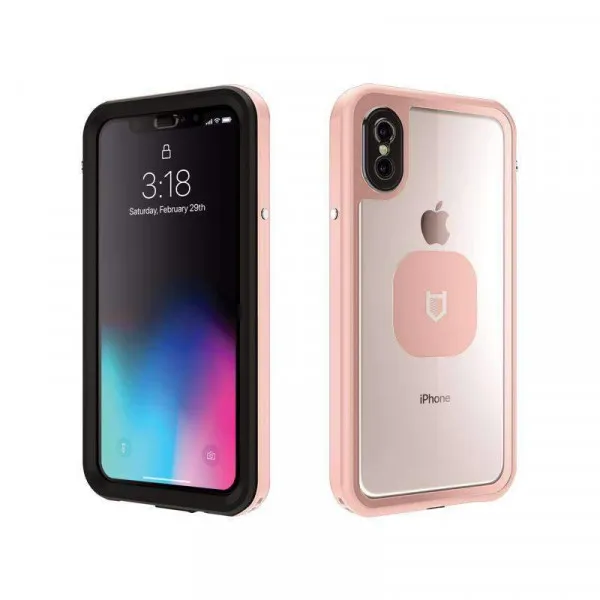 Hitcase Shield Link kryt pre iPhone X a XS - rose gold