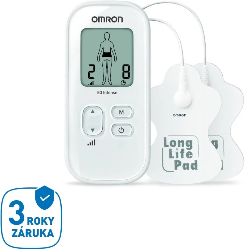 Elektrostimulátor OMRON E3 Intense, 3roky záruka, liečba bolesti chrbta i kĺbov, 9 program