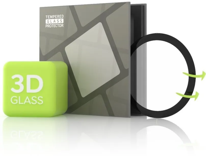 Ochranné sklo Tempered Glass Protector pre Samsung Watch Active - 3D GLASS, Čierne
