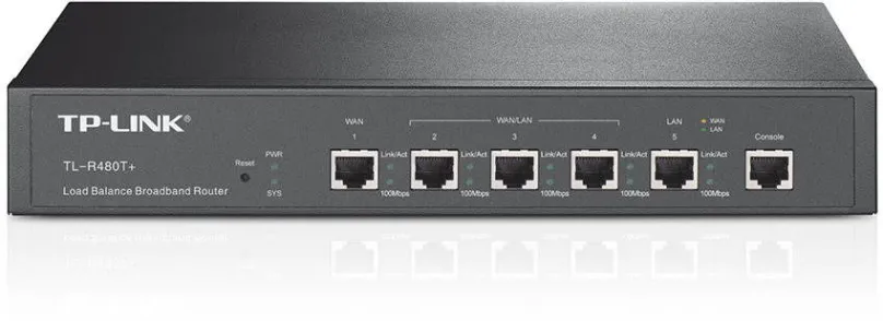 Router TP-Link TL-R480T+, fast ethernet širokopásmový Load Balance router, 30000 konkurenc