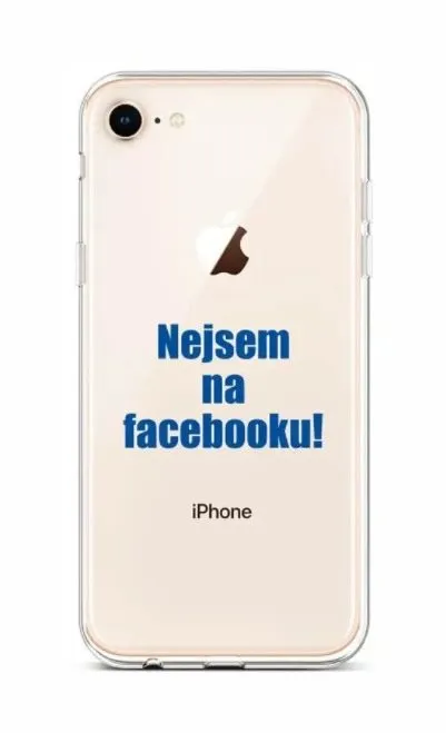 Kryt na mobil TopQ iPhone SE 2020 silikón Nie som na Facebooku 49055