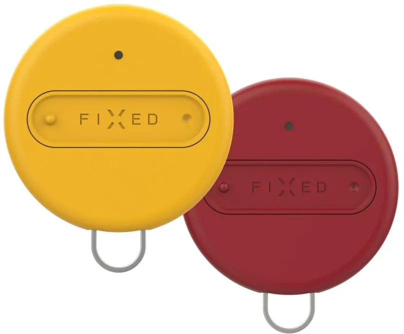 Bluetooth lokalizačný čip FIXED Sense Duo Pack - žltá + červená