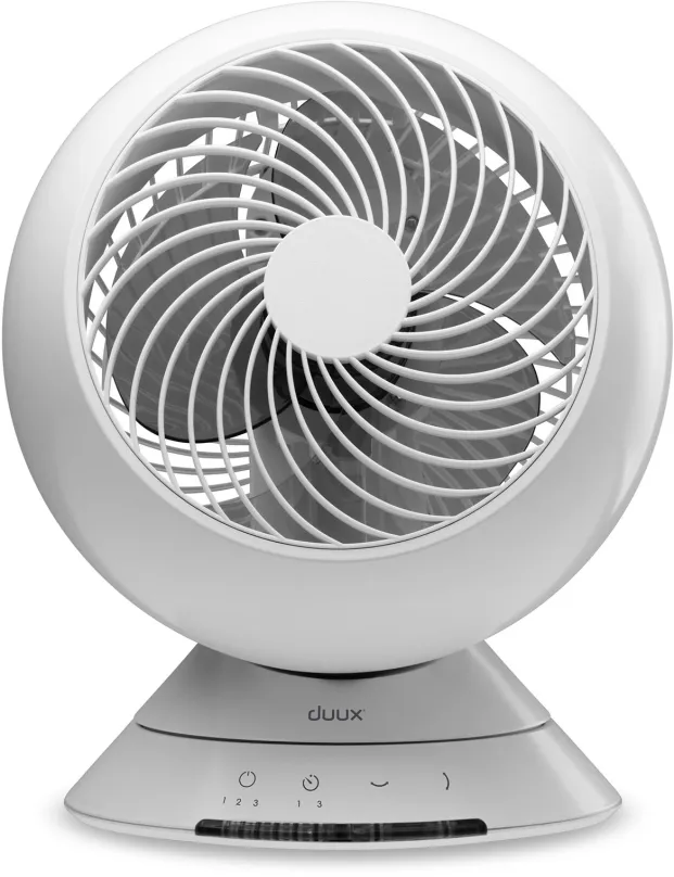 Ventilátor Duux Globe White, stolný, priemer lopatiek 26 cm, hlučnosť 50 dB, výkon 17 W,