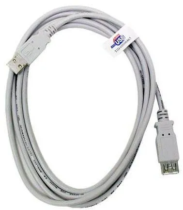 Kábel OEM USB 2.0 predlžovací AA šedý, 5m