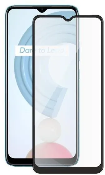 Ochranné sklo Screenshield REALME C21 (full COVER black) Tempered Glass Protection, pre Re