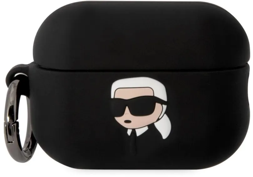 Puzdro na slúchadlá Karl Lagerfeld 3D Logo NFT Karl Head Silikónové Puzdro pre Airpods Pro 2 Black
