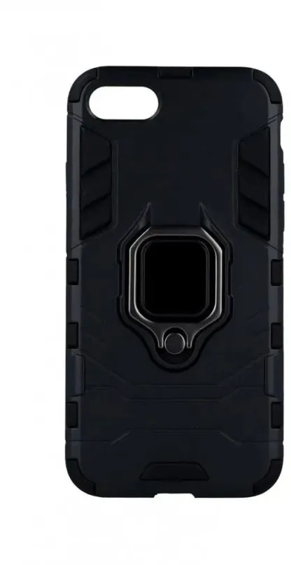 Kryt na mobil TopQ iPhone SE 2020 odolný čierny s prsteňom 53698
