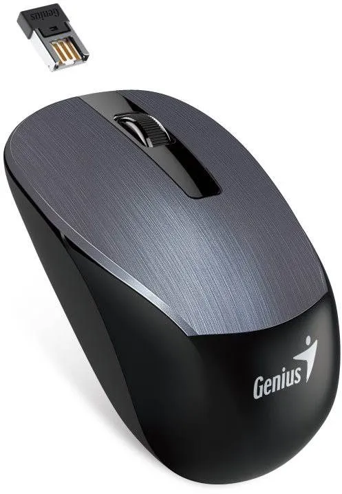 Myš Genius NX-7015 Iron Grey, bezdrôtová, 1600DPI, 3 tlačidlá, USB a bezdrôtový USB prijím