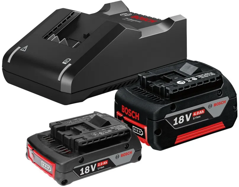 Nabíjacie batérie pre aku náradie Bosch Professional starter set 18V (1x2.0 Ah + 1x4.0 Ah + nab. GAL 18V-40), 1.600.A01.ZS9