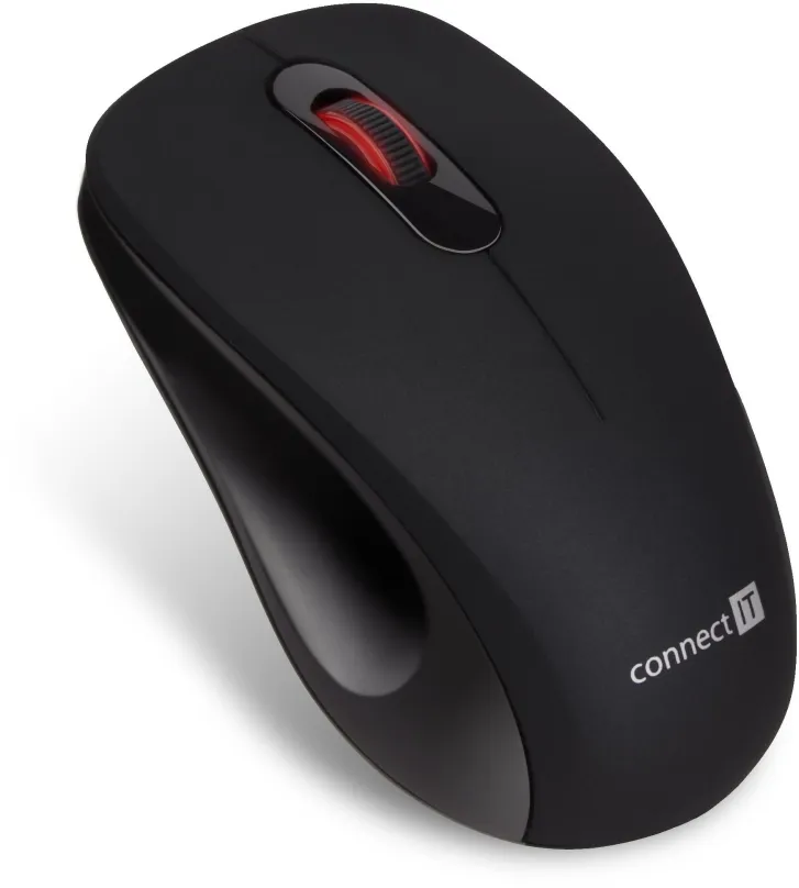 Myš CONNECT IT MUTE Wireless Black, bezdrôtová, optická, symetrická, pripojenie cez bezdrô
