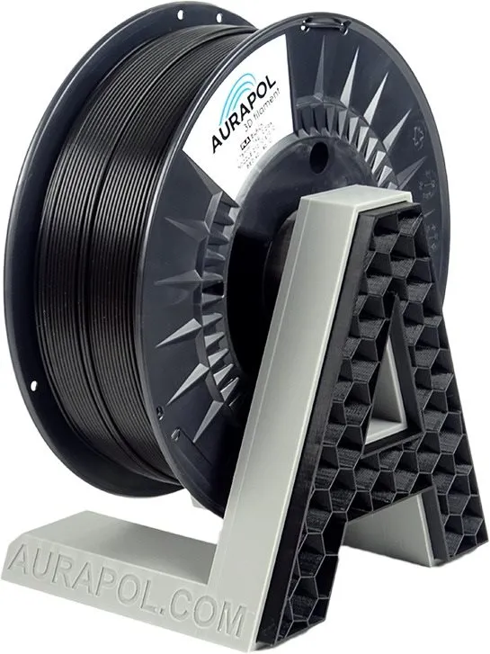 Filament AURAPOL PLA 3D Filament Čierna 1 kg 1,75 mm AURAPOL