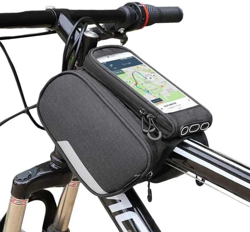 Taška na bicykel MG Bike Front Storage Frame cyklistická taška na bicykel 6.5'' 1,5 l, čierna