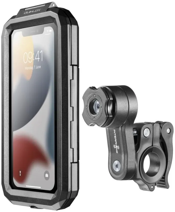 Držiak na mobilný telefón Interphone Armor Pre úchyt na riadidlá QUIKLOX max. 6,5" čierne