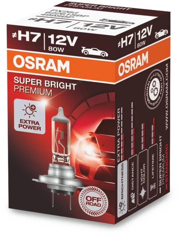 Autožiarovka OSRAM Super Bright Premium, 12V, 80W, PX26d