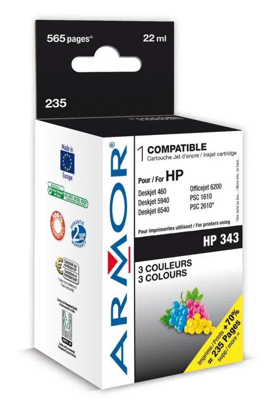 WECARE ARMOR ink kompatibilný s HPDJ 5740, C8766EE, 10ml, 3farby