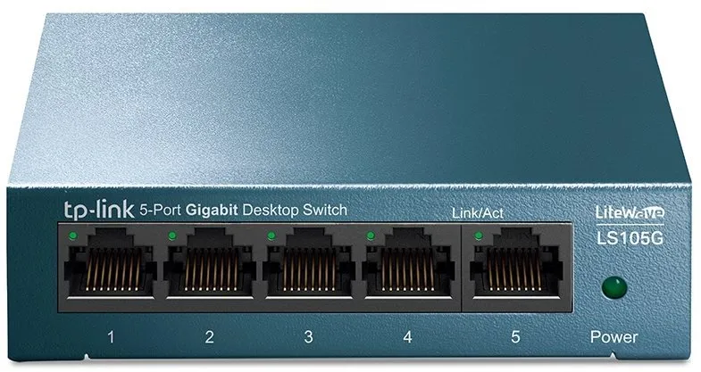 Switch TP-Link LiteWave LS105G, desktop, 5x RJ-45, prenosová rýchlosť LAN portov 1 Gbit, r