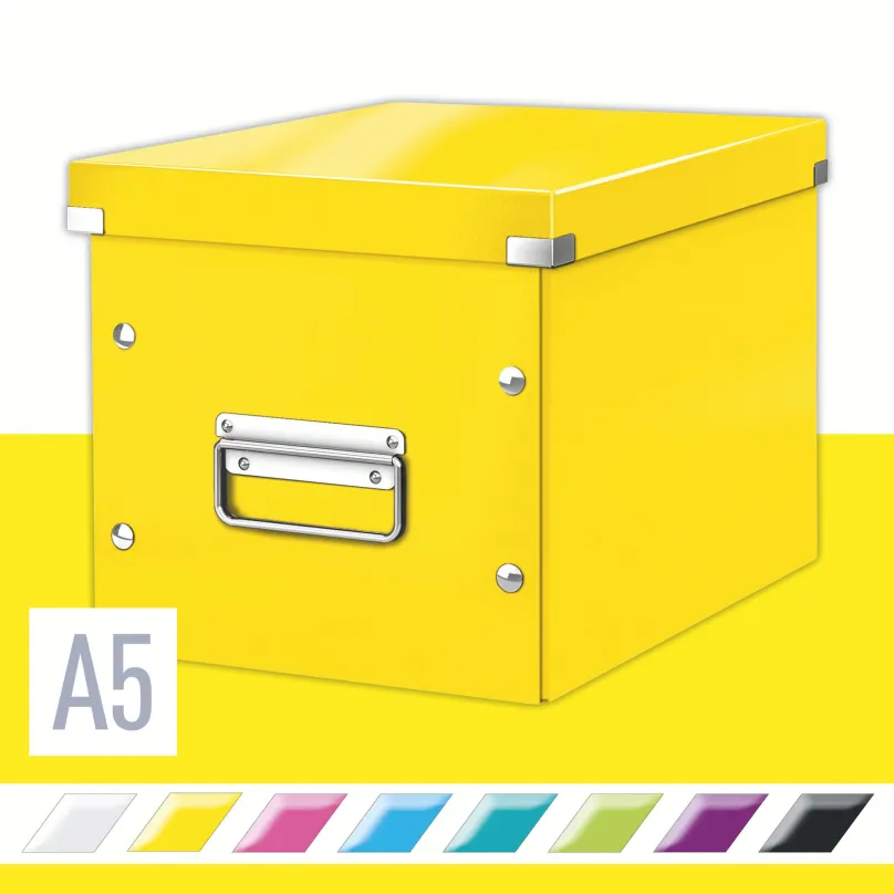 Archivačná krabica LEITZ WOW Click & Store A5 26 x 24 x 26 cm, žltá