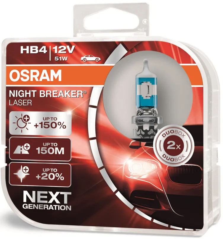 Autožiarovka OSRAM HB4 Night Breaker Laser Next Generation + 150%, 2ks