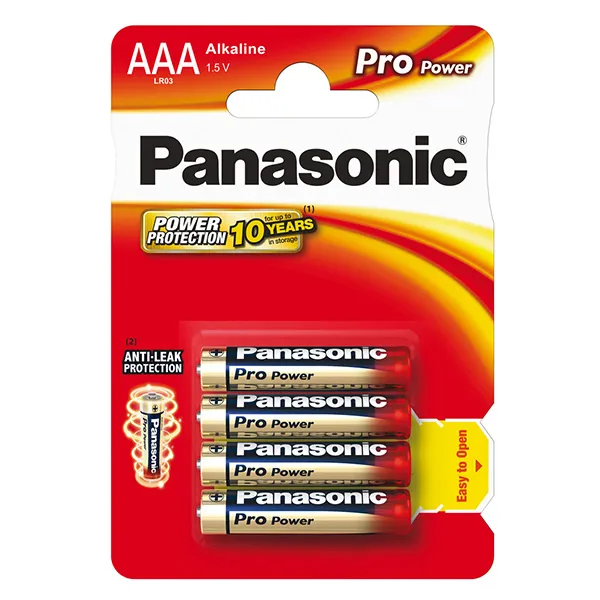 Batéria alkalická, AAA, 1.5V, Panasonic, blister, 4-pack, 265899, Pro Power