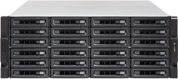 NAS QNAP TS-2483XU-RP-E2136-16G, externý box pre 24× 2,5" a 3,5", SSD + HDD, CPU