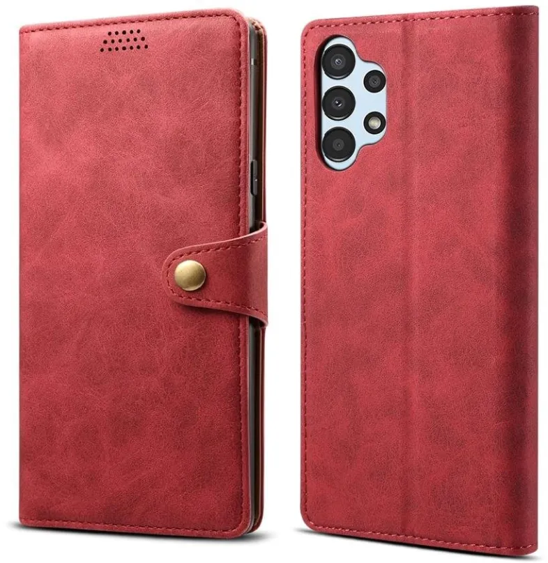 Púzdro na mobil Lenuo Leather flipové púzdro pre Samsung Galaxy A13, červená