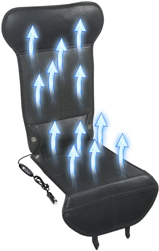 Autopoťah COMPASS Poťah sedadla s ventiláciou 12V STRICK AIR black