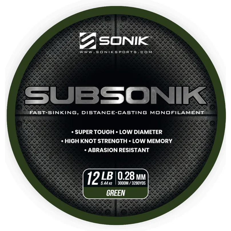 Sonik Vlasec Subsonik Green 3000m 0,28mm 12lb