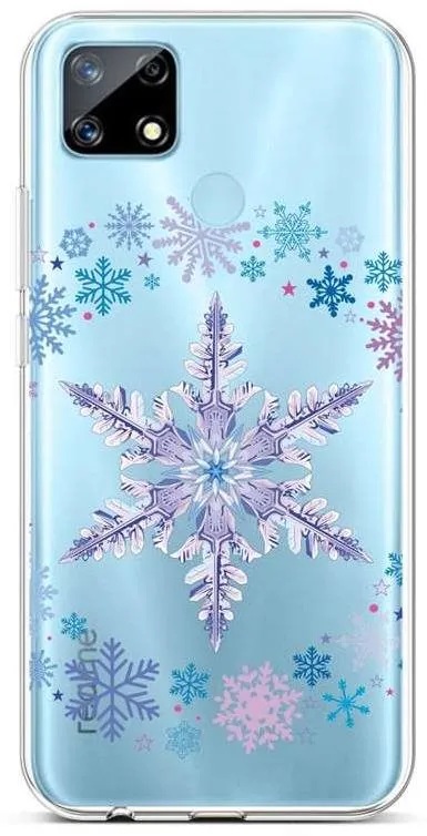 Kryt na mobil TopQ Realme 7i silikón Snowflake 62464