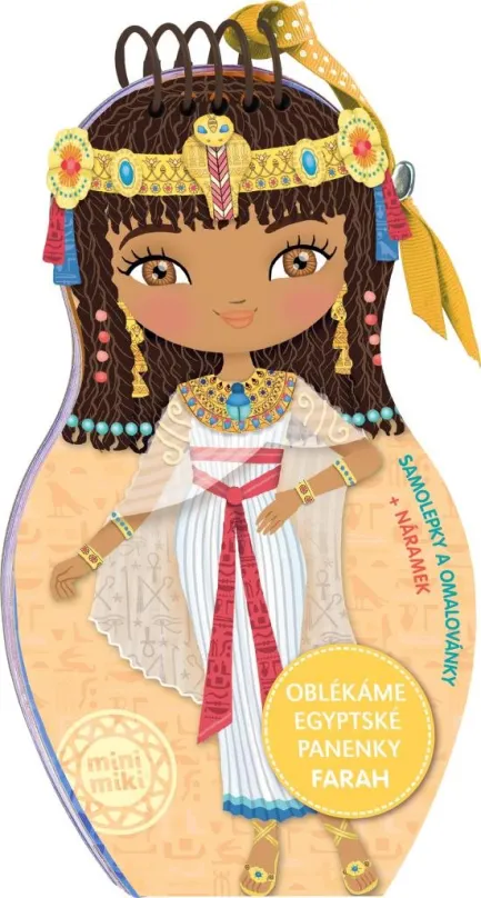 Omaľovánky Ella & Max Obliekame egyptské bábiky Farah – Omaľovánky