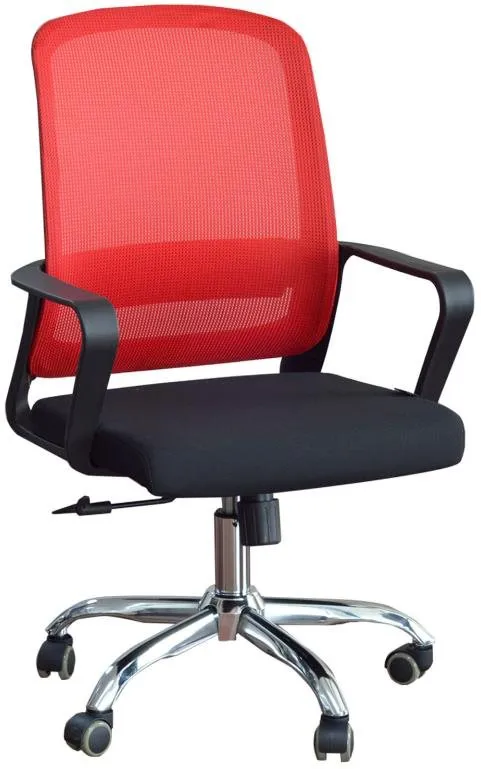Kancelárska stolička DALENOR Parma, textil, červená