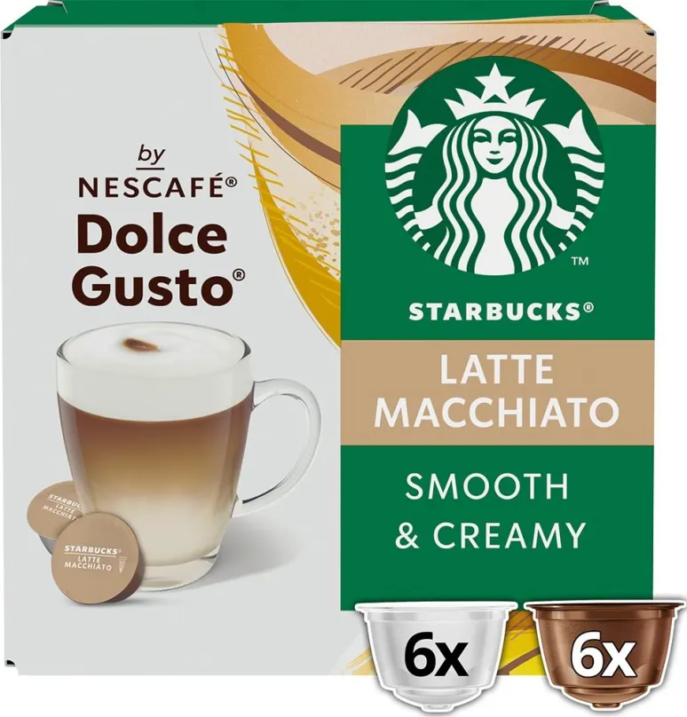 Kávové kapsule STARBUCKS® Latte Macchiato by NESCAFE® DOLCE GUSTO® kávové kapsule 12 ks